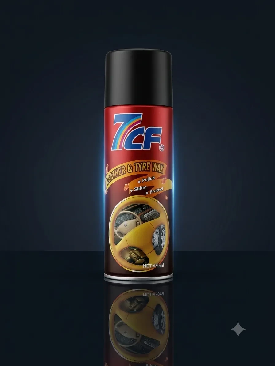 7CF Leather & Tyre Wax Polish Spray